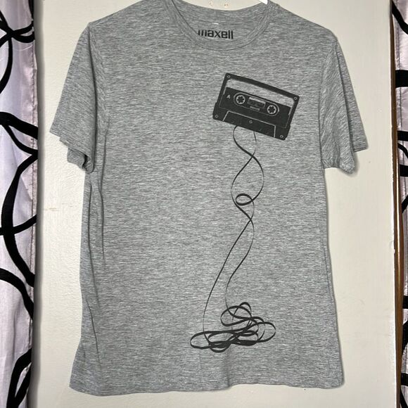 Maxell Unravelling Audio Cassette Tape Men's Small T-Shirt - Picture 3 of 6